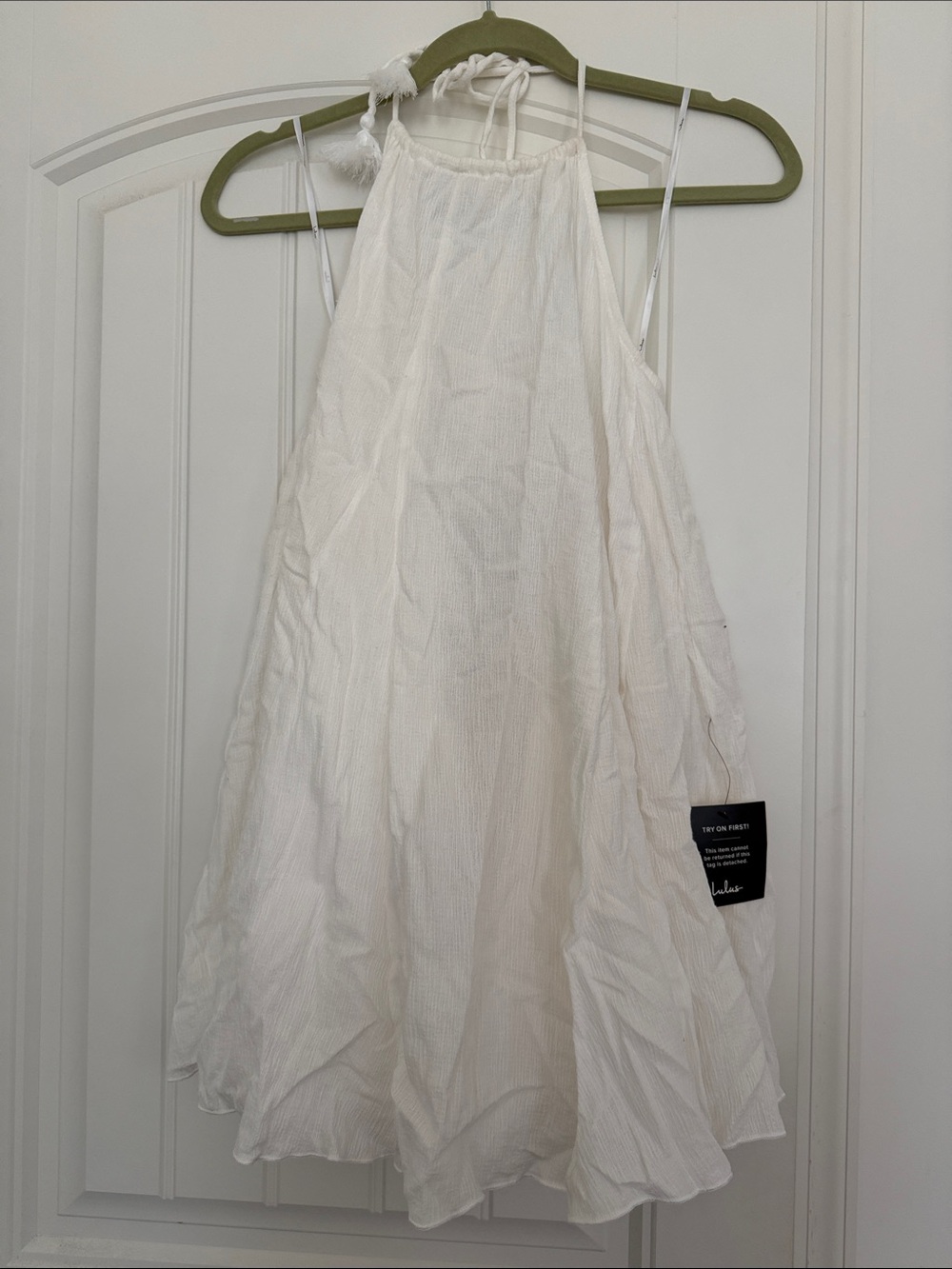 Lulu's White Halter Sun Dress